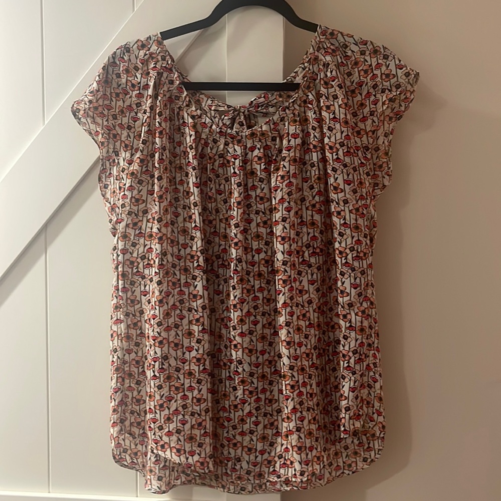 Lauren Conrad LC Tie Back Short Sleeve Top XL